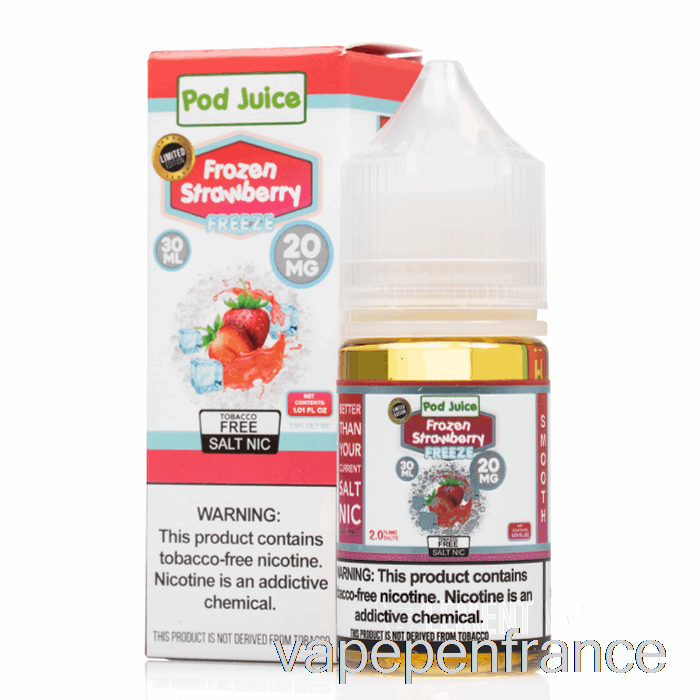 Fraise Surgelée - Jus De Gousse - Stylo Vape 30 Ml 35 Mg